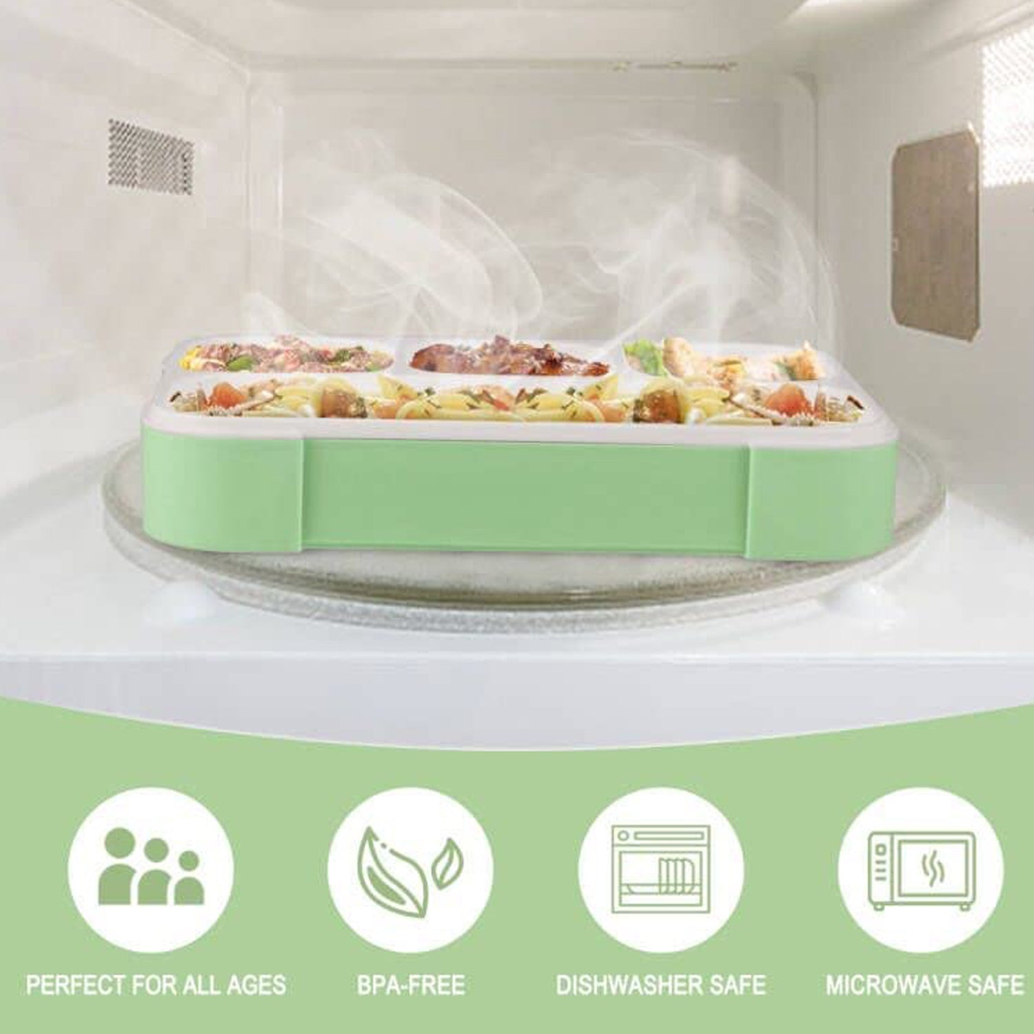 5212 Lunch Box 4 Compartment With Leak Proof Lunch Box For School & Office Use DeoDap 5212 Lunch Box 4 Compartment With Leak Proof Lunch Box For School & Office Use DeoDap
